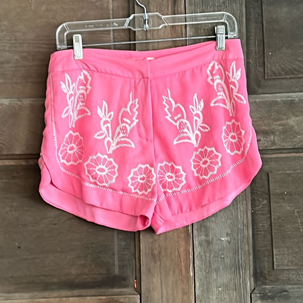 Sans Souci Pink Embroidered , 1.5" Inseam,, Size M